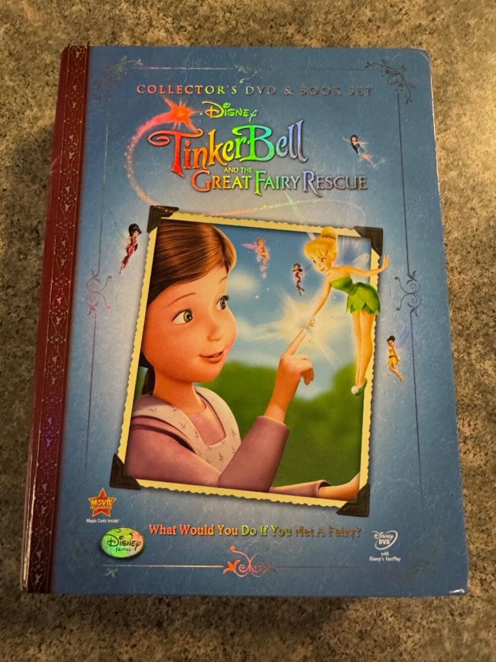 Disney Tinker Bell & The Great Fairy Rescue Collectors DVD & Book Set With Bonus
